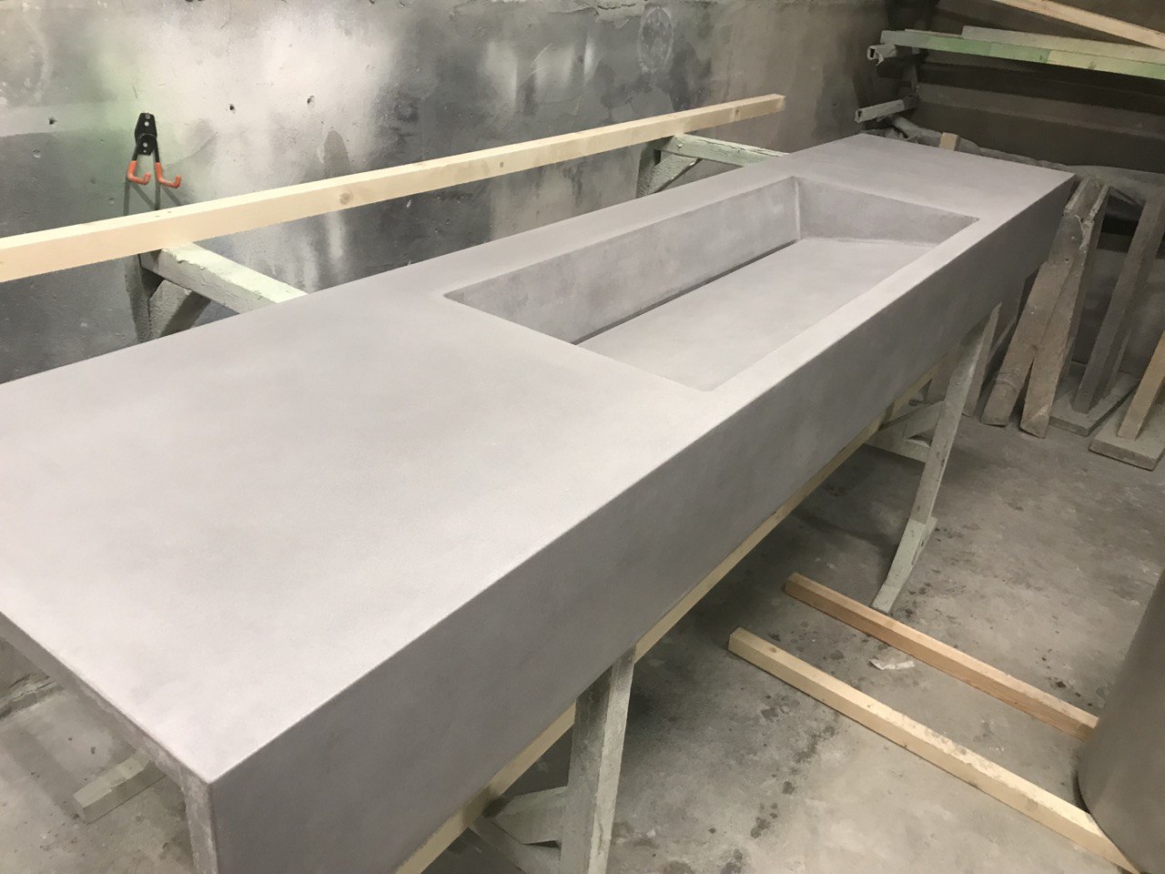 Раковина из бетона. Производство